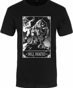 Deadly Tarot Hell Hound Mens Premium Black T Shirt 1