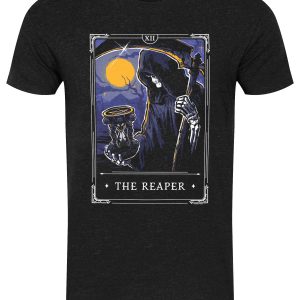 Deadly Tarot Legends The Reaper Men’s Heather Black Denim T-Shirt