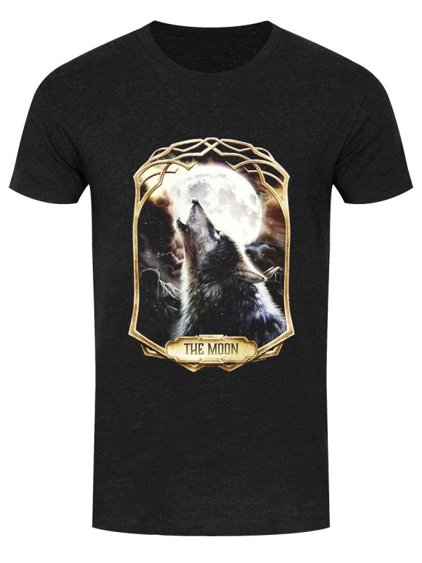 Deadly Tarot Obsidian – The Moon Men’s Heather Black Denim T-Shirt