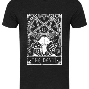 Deadly Tarot – The Devil Men’s Heather Black Denim T-Shirt