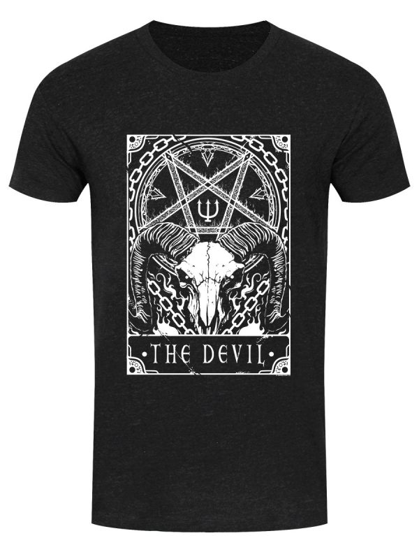 Deadly Tarot – The Devil Men’s Heather Black Denim T-Shirt