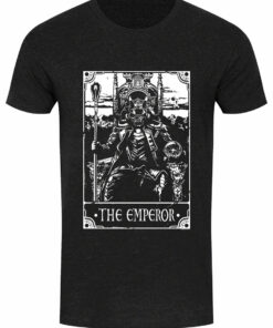 Deadly Tarot The Emperor Mens Heather Black Denim T Shirt 1