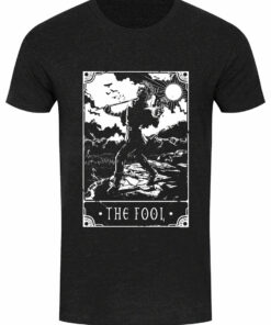 Deadly Tarot The Fool Mens Heather Black Denim T Shirt 1