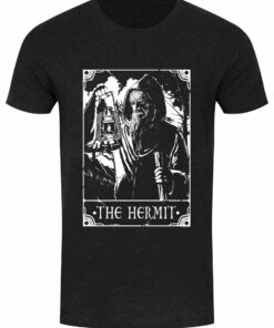 Deadly Tarot The Hermit Mens Heather Black Denim T Shirt 1