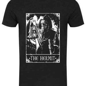 Deadly Tarot The Hermit Mens Heather Black Denim T Shirt 1