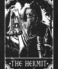 Deadly Tarot - The Hermit Men's Heather Black Denim T-Shirt 2 Deadly Tarot The Hermit Mens Heather Black Denim T Shirt 3