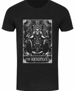 Deadly Tarot The Hierophant Mens Heather Black Denim T Shirt 1