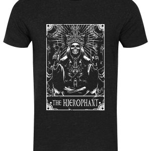 Deadly Tarot The Hierophant Mens Heather Black Denim T Shirt 1