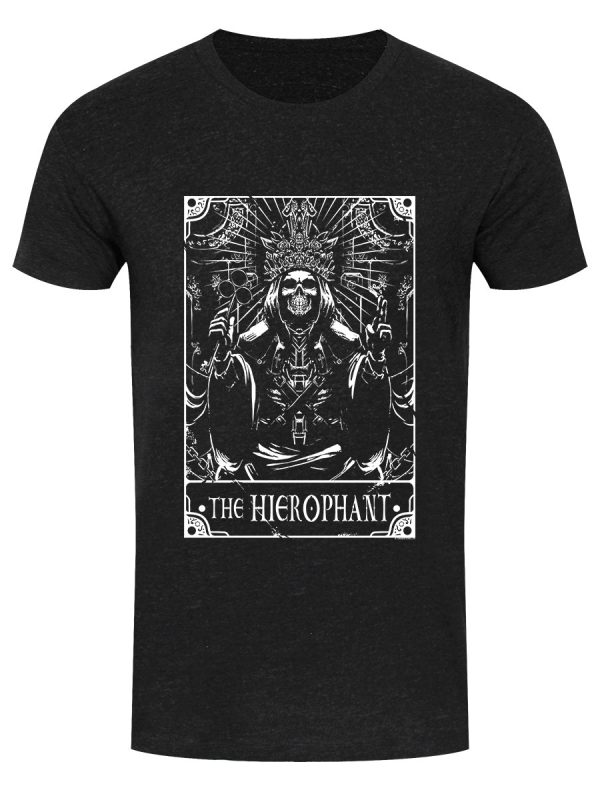 Deadly Tarot – The Hierophant Men’s Heather Black Denim T-Shirt