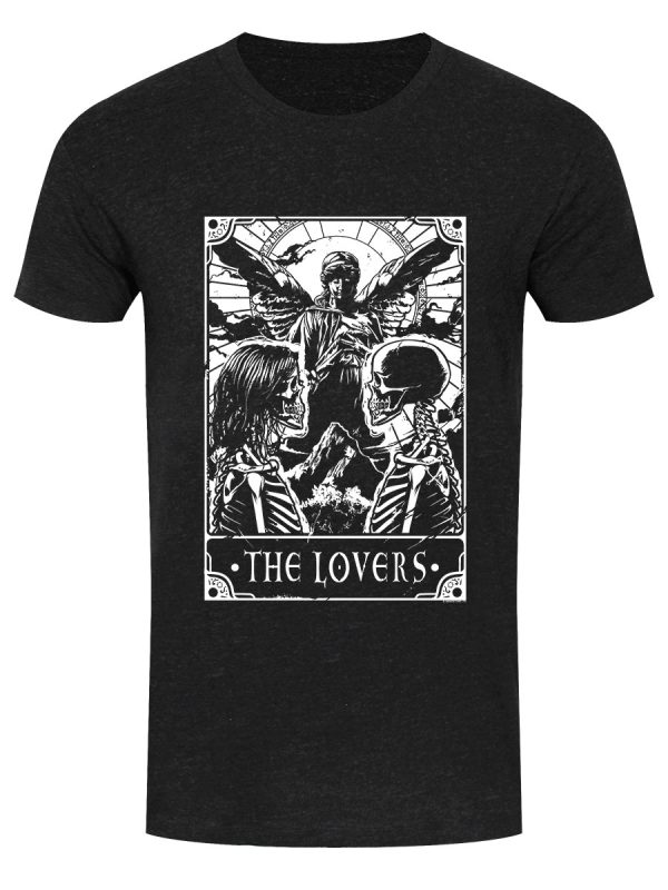 Deadly Tarot The Lovers Men’s Heather Black Denim T-Shirt