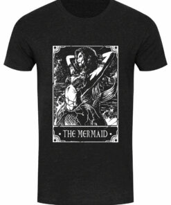 Deadly Tarot The Mermaid Mens Heather Black Denim T Shirt 1