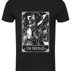 Deadly Tarot The Mermaid Men’s Heather Black Denim T-Shirt