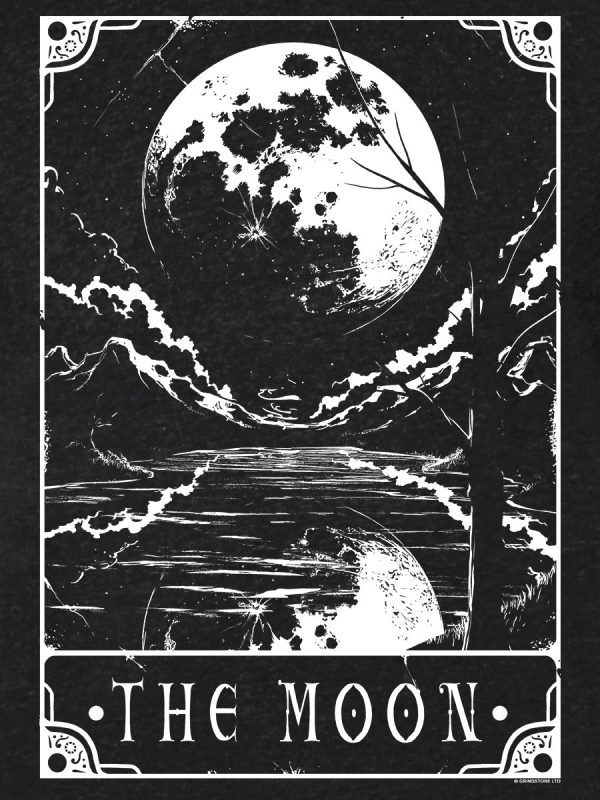 Deadly Tarot – The Moon Men’s Heather Black Denim T-Shirt