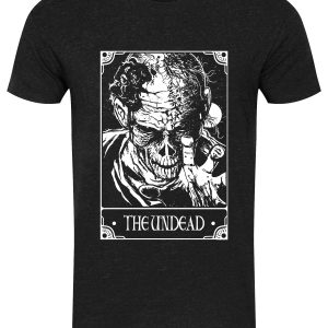 Deadly Tarot The Undead Mens Heather Black Denim T Shirt 1