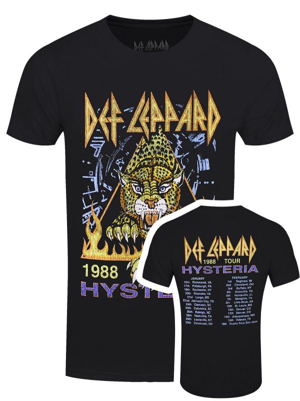 Def Leppard Hysteria ’88 Men’s Black T-Shirt