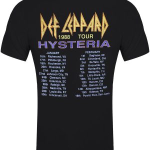 Def Leppard Hysteria ’88 Men’s Black T-Shirt