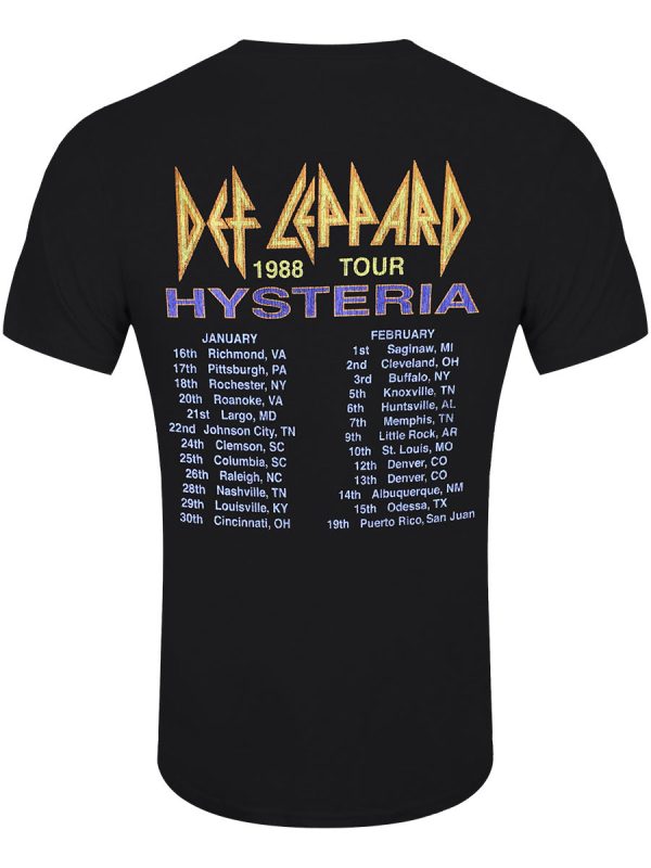 Def Leppard Hysteria ’88 Men’s Black T-Shirt