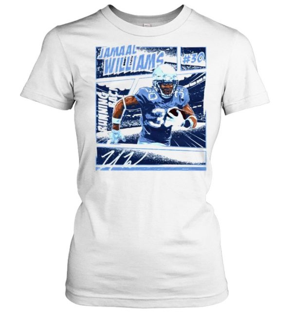 Detroit Football Jamaal Williams #30 Comic shirt