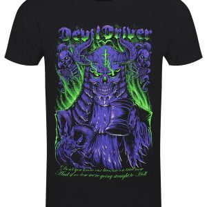 Devildriver Judge Neon Mens Black T Shirt 1