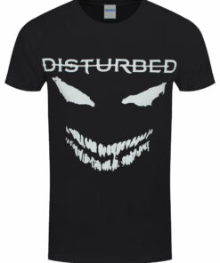 Disturbed Scary Face Candle Mens Black T Shirt 1