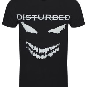 Disturbed Scary Face Candle Mens Black T Shirt 1