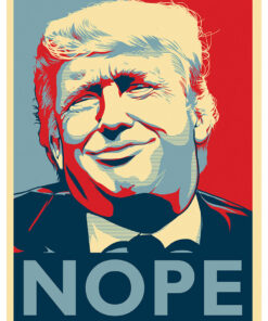 Donald Trump Nope Men's White T-Shirt 2 Donald Trump Nope Mens White T Shirt 3