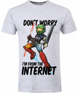 Dont Worry Im From The Internet Mens Grey T Shirt 1