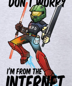 Dont Worry Im From The Internet Mens Grey T Shirt 3