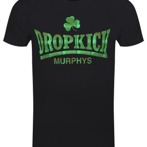 Dropkick Murphys Fighter Plaid Mens Black T Shirt 1