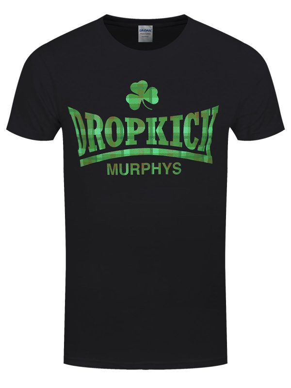 Dropkick Murphys Fighter Plaid Men’s Black T-Shirt