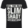Eminem The Real Slim Shady Men’s Black T-Shirt