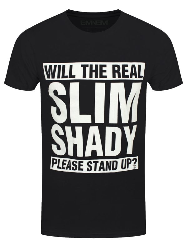 Eminem The Real Slim Shady Men’s Black T-Shirt