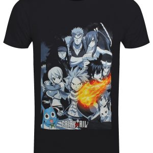 Fairy Tail Attack Mens Black T Shirt 1