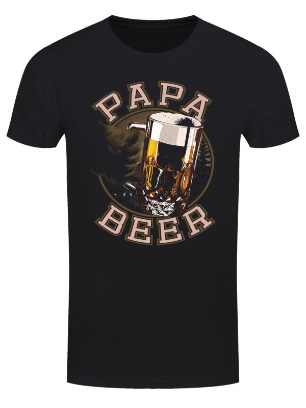 Father’s Day Papa Beer Men’s Black T-Shirt