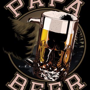 Fathers Day Papa Beer Mens Black T Shirt 3