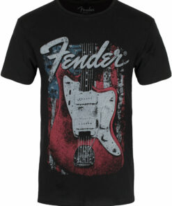 Fender Distressed Guitar Mens Black T Shirt 1