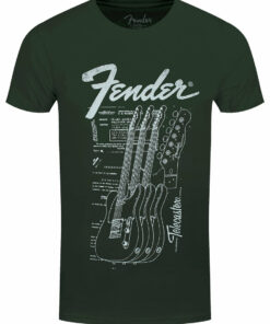 Fender Telecaster Mens Green T Shirt 1