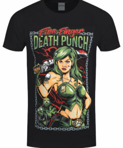 Five Finger Death Punch Assassin Mens Black T Shirt 1