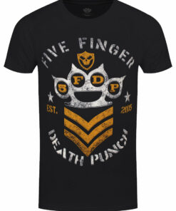 Five Finger Death Punch Chevron Mens Black T Shirt 1