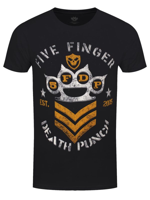 Five Finger Death Punch Chevron Men’s Black T-Shirt