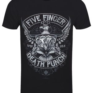 Five Finger Death Punch Eagle Mens Black T Shirt 1