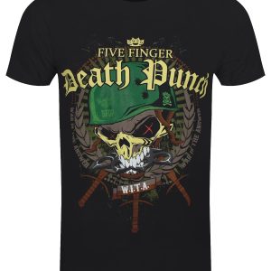 Five Finger Death Punch Warhead Mens Black T Shirt 1