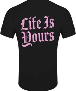 Foals Life Is Yours Text Mens Black T Shirt 2