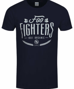 Foo Fighters 100 Organic Mens Navy T Shirt 1