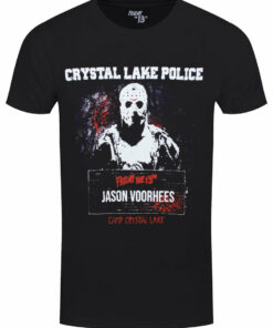 Friday The 13th Mug Shot Mens Black T Shirt 1