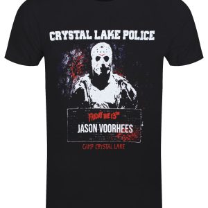 Friday The 13th Mug Shot Men’s Black T-Shirt