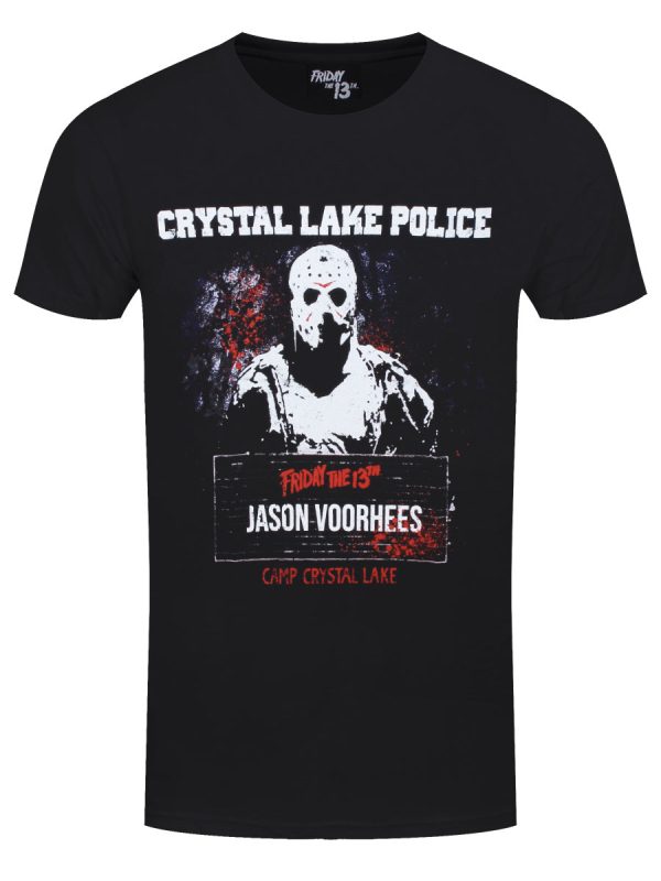 Friday The 13th Mug Shot Men’s Black T-Shirt