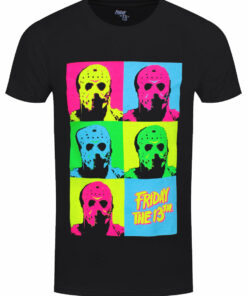 Friday the 13th Jason Pop Art Mens Black T Shirt 1