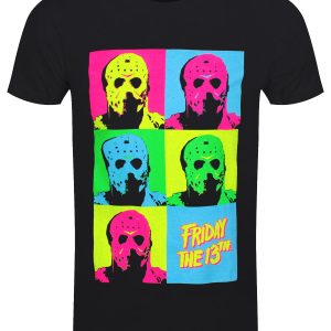 Friday the 13th Jason Pop Art Mens Black T Shirt 1