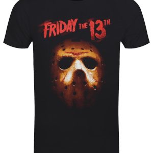 Friday the 13th Mask Mens Black T Shirt 1